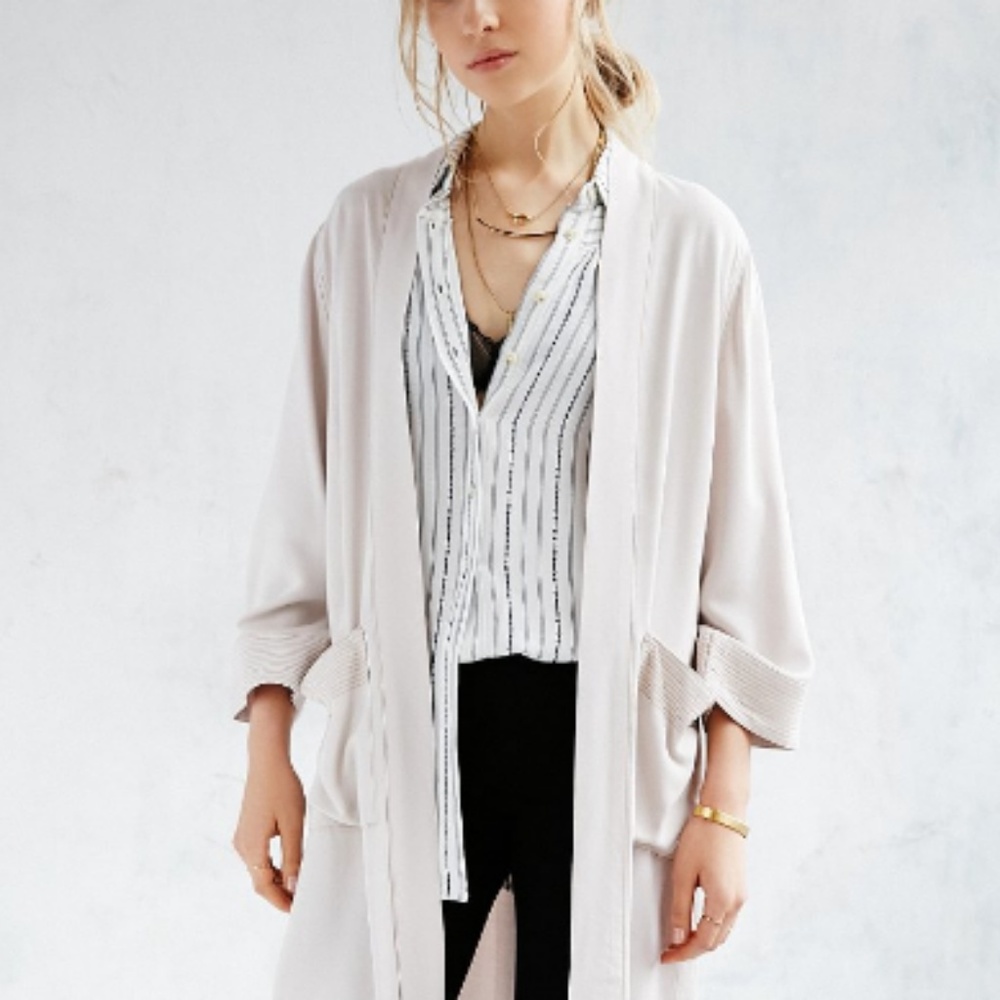 silence + noise maxi duster kimono